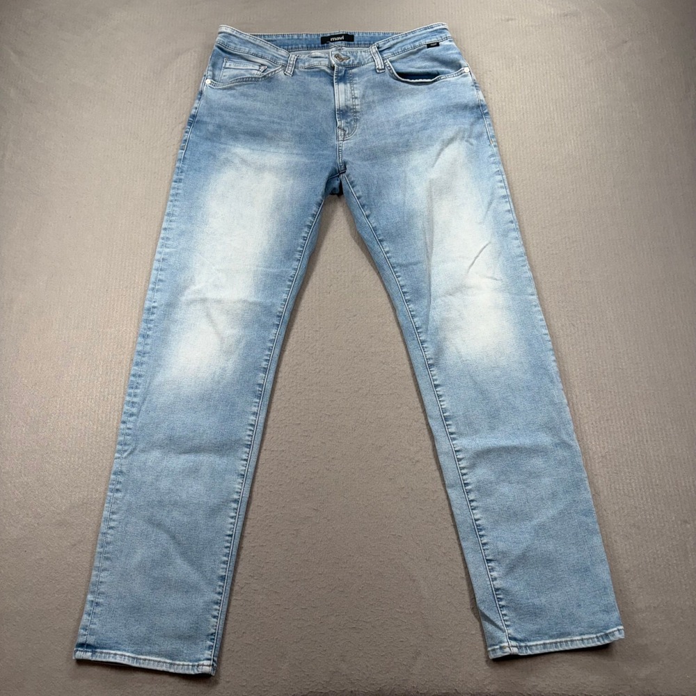 Mavi Zach Straight Leg Jeans Mens 36 Light Wash Denim R280451